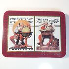 1996 Norman Rockwell Saturday Evening Post Santa Playing Cards Two Decks Tin