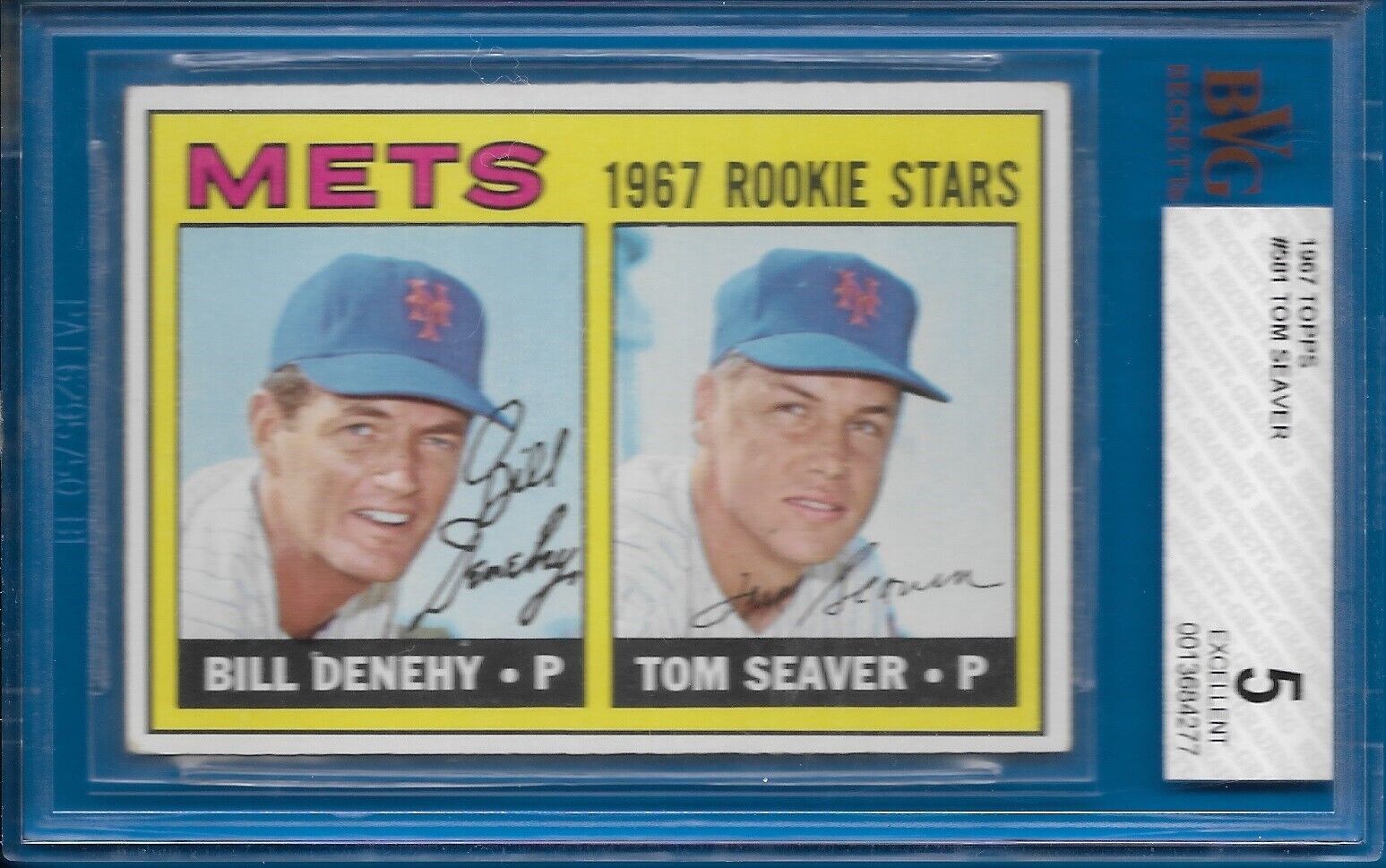 1967 Topps Tom Seaver RC Rookie Card High #581 New York Mets EX BVG 5