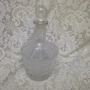 Vintage, Old American Pressed Glass Liquor or Wine Jug 10in H x 5in D - Picture 1 of 5