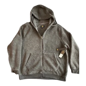 Lee Jacket Mens Sherpa XL Charcoal Heather Thick Inner Lining Winter Jacket NWT - Picture 1 of 4