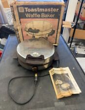 Vintage Toastmaster Waffle Baker W-252C Nonstick Chrome In Box 120V 650W