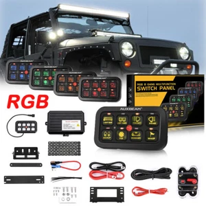 AUXBEAM Car 8 Gang RGB bluetooth Multifunction Switch Panel Circuit Relay System - Picture 1 of 12
