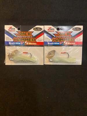 Z-MAN 2 Lot Z Man Evergreen Jack Hammer 3/8 oz SPOT REMOVER custom bladed bass jig