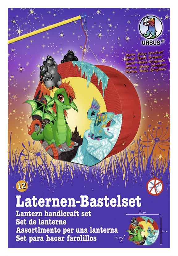 URSUS Laternen Bastelset Drache Dragon Sankt Martin Lichterfest Laternenumzug