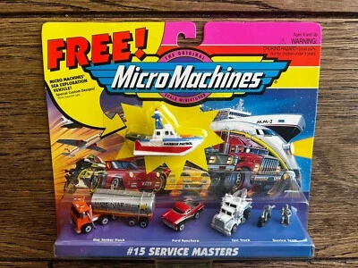 Micro Machines #15 Service Masters Galoob 1994 Tanker & Tow Truck NIB 65020 D10 - Image 1 of 2