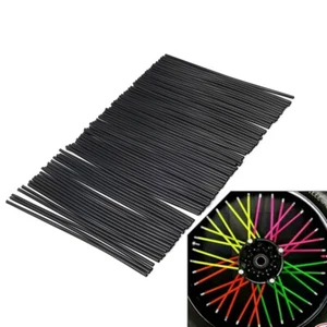 72pcs Spoke Skins Covers For Motocross Dirt Bike Wheel Rim Protector Wraps Black - Picture 1 of 10