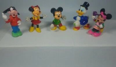 Vintage Walt Disney 2" PVC figures Lot Mickey Mouse Lot Applause - Image 1 of 4