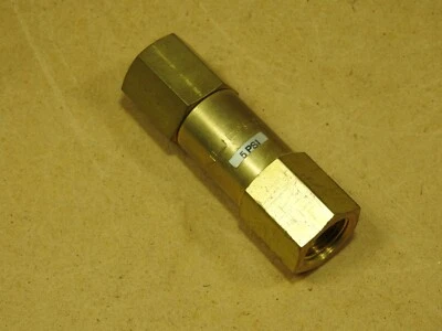 5 psi Brass Poppet Check Valve, 3/8" FNPT, Nupro B-6C4-VI-5 - Used - Image 1 of 4