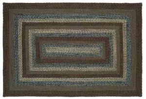 Alfombra trenzada Night Shadow de IHF Rugs. Alfombra rectangular 5' x 8'. Negro Azul Tostado - Imagen 1 de 3