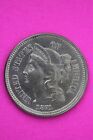 1871 Hi Grade Three 3 Cent Nickel Scarce Semi Key Date Coin Philadelphia Mint 34