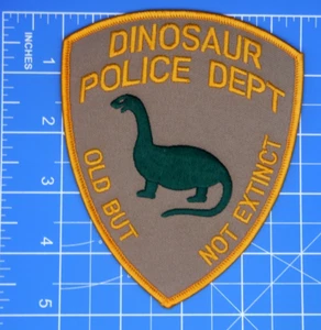 Novelty Dinosaur Police Dept retirement patch - Picture 1 of 2