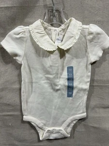 Camisa Tejida Baby Gap Niñas Off White Cuello SS Talla 6-12 M Nueva Con Etiquetas - Imagen 1 de 5