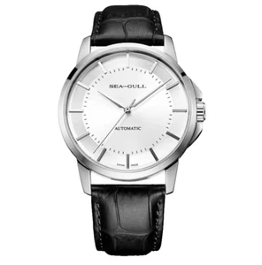 Seagull Men's Automatic Mechanical Watch Leather Strap Luxury Watch For Men - Picture 1 of 5