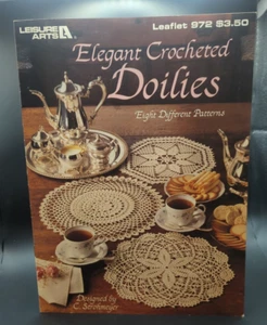 Leisure Arts 972 Elegant Crocheted Doilies Pattern Book -8 Designs C. Strohmeyer - Picture 1 of 2