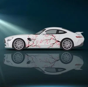 Sakura Car Decal; JDM Sakura Flower Branch Car Decals Both Sides; Cherry Blossom - Bild 1 von 1