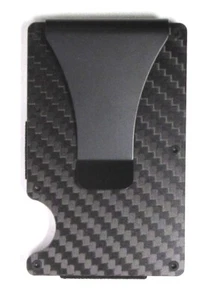 GEELYDA Carbon Fiber Slim Mini Wallet Credit Card Holder Minimalist Black NEW - Picture 1 of 3