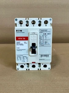 Eaton HFWF3100V Series C Industrial Circuit Breaker 100 Amps 3 Pole HFW 70k #New - Picture 1 of 7