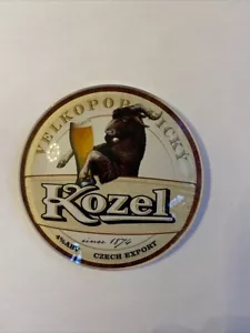 Kozel tschechisches Export Rundes Fischaugenabzeichen, Bierpumpe, Pub, Mankave, Lagerschrift, Bar, - Bild 1 von 1