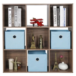9-Cube Closet Organizer Storage Shelves Save Space Indoor Study Bookshelves - Picture 1 of 12