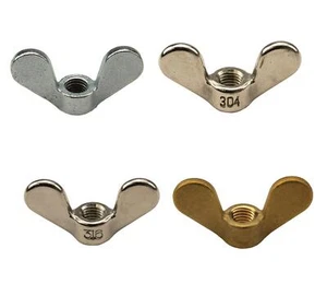 DIN 315 Flügelmuttern Edelstahl A2 A4 Temperguss Stahl verzinkt Messing Muttern - Bild 1 von 9