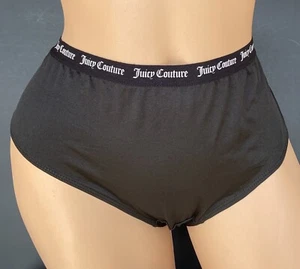 Juicy Couture Los Angeles Bikini  Underwear Panties 2X Plus Sz Hipster Black - Picture 1 of 6