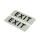 6"X2" 2Pcs Exit Sign Acrylic Self Adhesive Door Sticker Wall Sign Silver