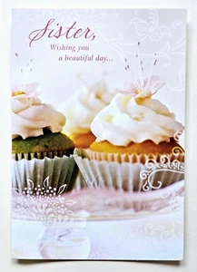 Happy Birthday /Sister /Hallmark/Greeting Card (incl. Envelope 5×7") - Picture 1 of 4