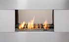GAS FIRE IGNITE PITTSBURGH  WALL INSET SLIDE CONTROL WALL MOUNTED SILVER FRAME