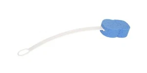 Long Handled Bathing Sponge with 20 Inch Curved Handle for Hard to Reach Areas - Picture 1 of 4