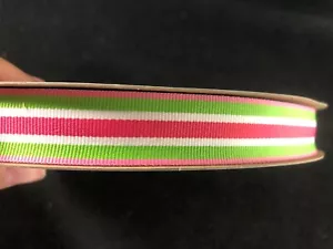 GROSGRAIN RIBBON 7/8" 100 Yard Spool Bulk Schiff USA Bows Stripes Multi color D - Picture 1 of 2