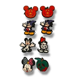 8 Piezas Mickey & Minnie Halloween Calabaza Disney Zapatos Dijes Crocs Zuecos Diapositivas A - Imagen 1 de 4