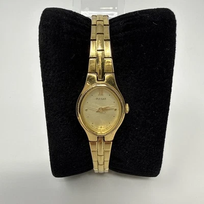 Винтажные женские золотистые кварцевые часы Pulsar V401-5620 Япония Mov't новый аккумулятор - Изображение 1 из 4
