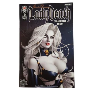 Lady Death Treacherous Infamy #2 signiert von Pulido mit Echtheitszertifikat Sarg Comics NM - Bild 1 von 9