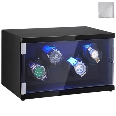 Uimoso Watch Winder for 4 Automatic Watches with 2 Quiet Japanese Mabuchi Motors - Image 1 of 4