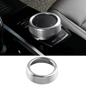 Silver Aluminum Alloy Knob Cover Ring for BMW 1 7 X 7Button Controller - Picture 1 of 12