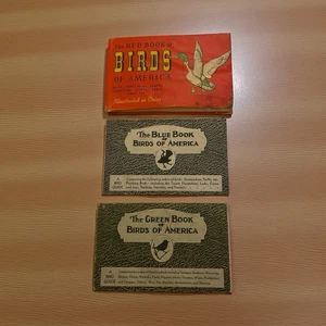 Pocket Bird Guides Set Of 3 1931 Frank Ashbrook Red, Blue And Green Books Illus. - Imagen 1 de 7