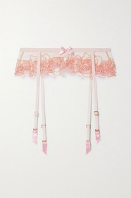 Agent Provocateur Lindie Pink Orange Suspender AP4 Large NWT