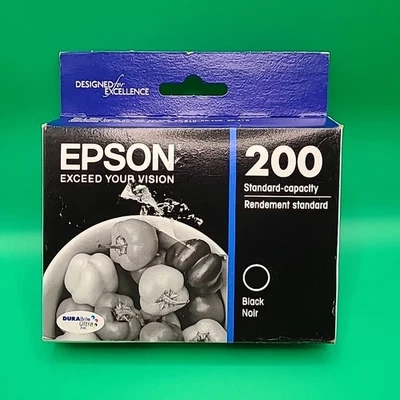 NEW Genuine Epson 200 Black Standard-Capacity Ink Cartridge 07/2027 - Image 1 of 3