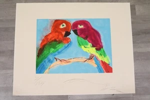 Zwei Papageien Lithografie handsigniert TING Walasse (1929-2010) (GU521) - Bild 1 von 13