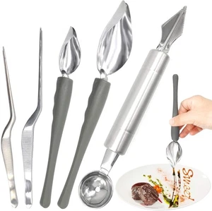 5 Piece Culinary Drawing Decorating Spoon Set for Desserts and Plates - Picture 1 of 7