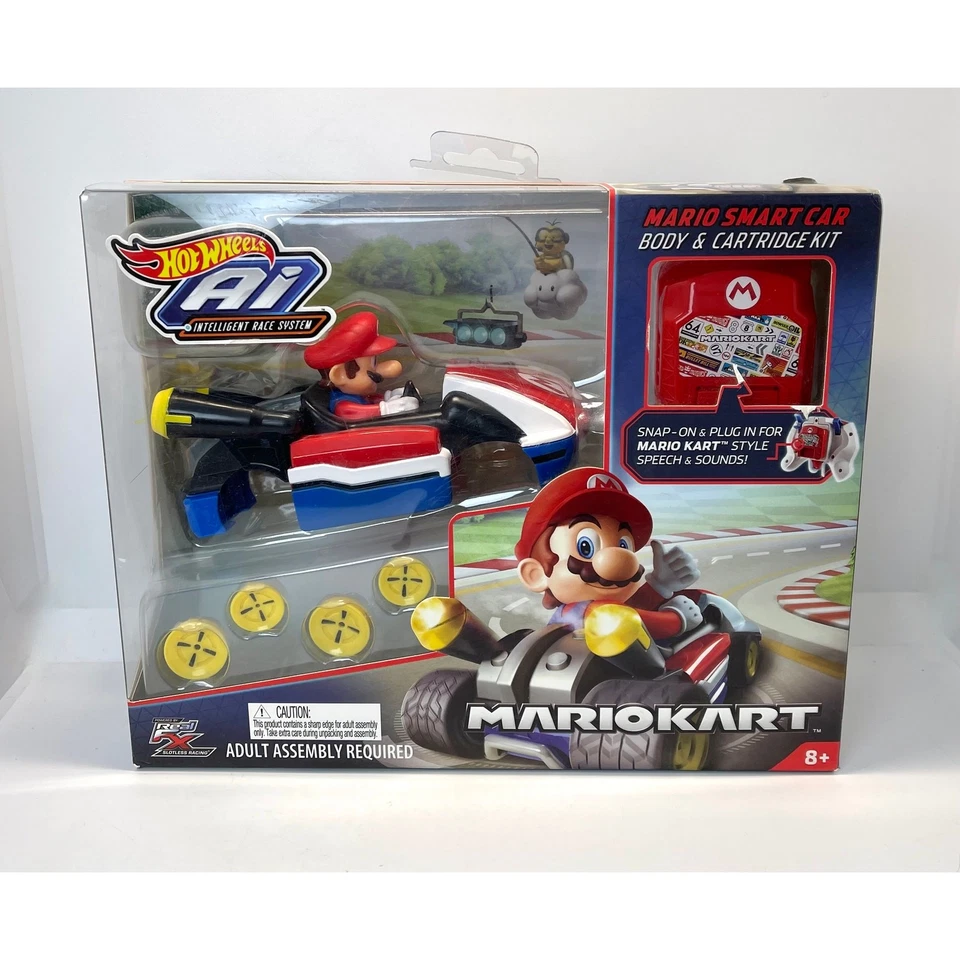 Hot Wheels AI Intelligent Race System MarioKart Mario Smart Car & Cartridge - Image 1 of 4