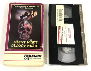 SILENT NIGHT BLOODY NIGHT Paragon Video VHS 1982 Rare Xmas Horror TESTED! - Picture 1 of 14