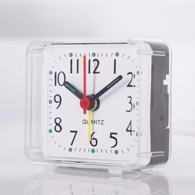 Silent Compact & Portable Alarm Clock Travel Quartz Beep Alarm Clock Small Cute - Image 1 of 4