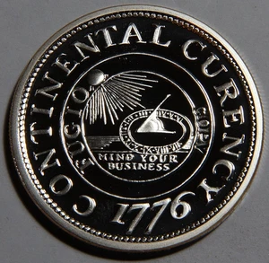 1776 Continental Currency PP 1 oz Silbermedaille -5172- - Bild 1 von 3