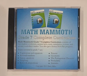 Math Mammoth Light Blue Series Grade 7 Complete Curriculum CD-ROM - Bild 1 von 3