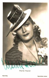 Marte Harell Original Signature On Ross Card No. 6030c