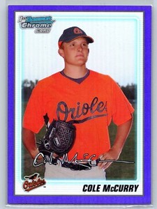 2010 Bowman Purple Refractor /999 Cole McCurry #BCP3