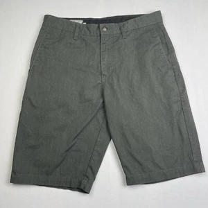 Volcom Corpo Class Shorts Mens 30 Gray Chino Shorts 10” Inseam Slash Pockets - Picture 1 of 9
