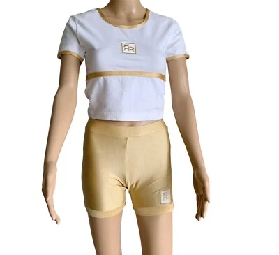 REEBOK 1993 VINTAGE DORADO BLANCO CROP TOP DOS PIEZAS Foto 1 de 4