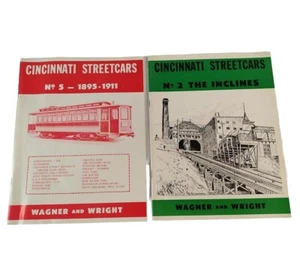 Cincinnati Straßenbahnen Nummer 2 und 5 Wagner Wright 1969 Vintage Zug Hobby Eisenbahn - Bild 1 von 18